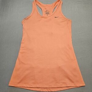 Nike Dri-FIT Tank Top Womens Small Peach Racerback Activewear Training Shirt